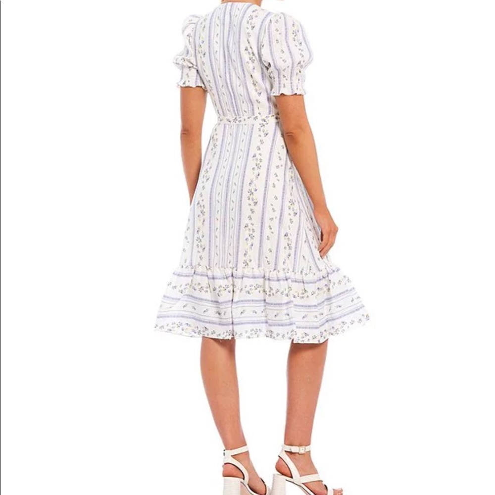 Antonio Melani
Cleo Linen Floral Stripe Wrap Midi Dress - Picture 3 of 13